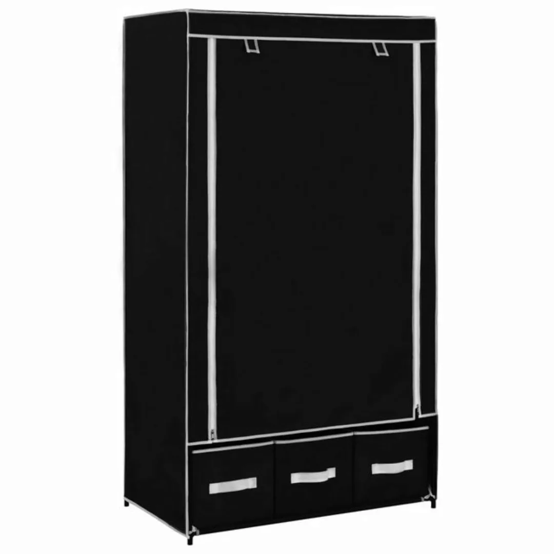 vidaXL Kleiderschrank Kleiderschrank Stoffschrank Schwarz 87 x 49 x 159 cm günstig online kaufen