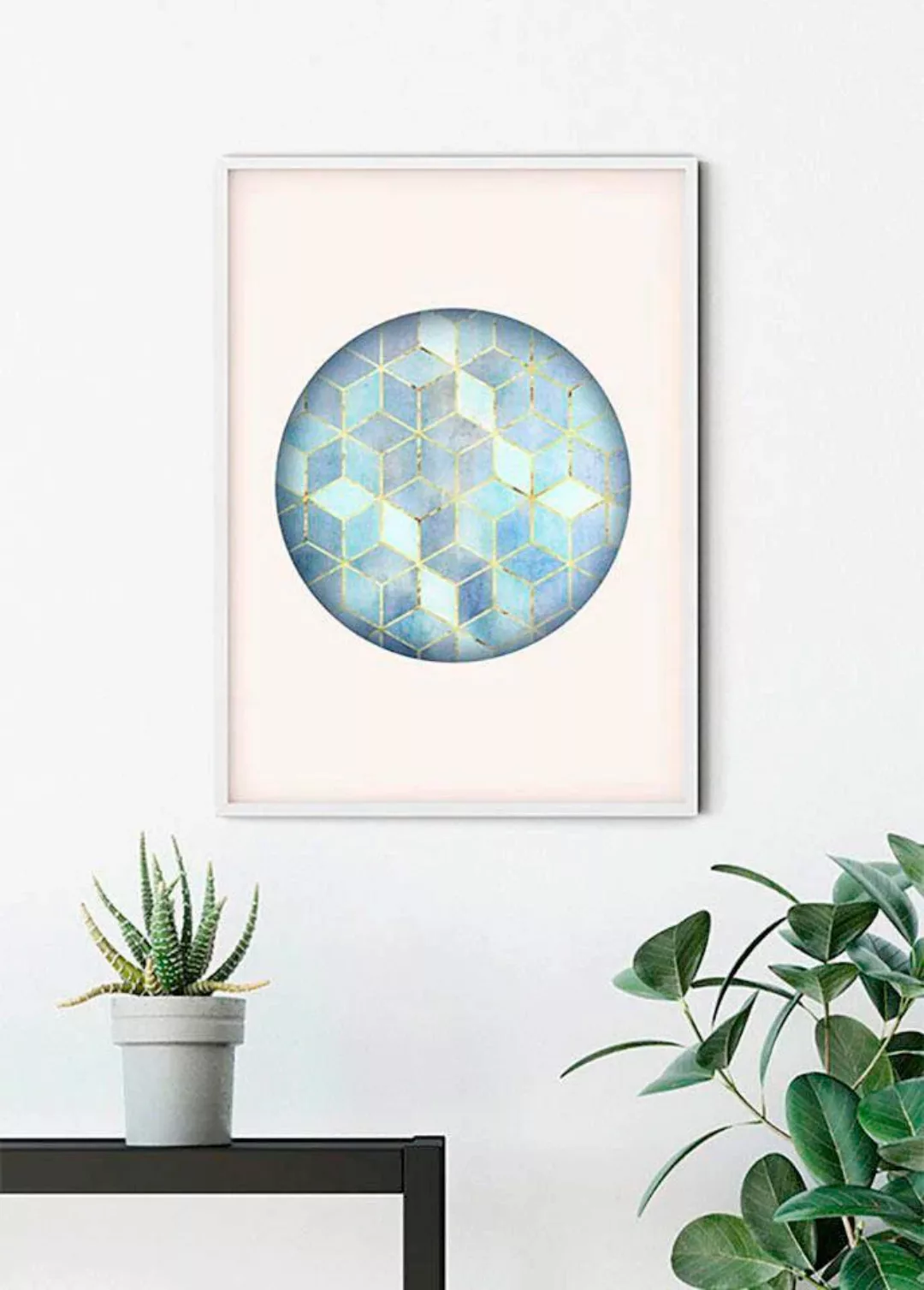 Komar Poster "Mosaik Circle Azzuro", Formen-Kunst, (1 St.), Kinderzimmer, S günstig online kaufen