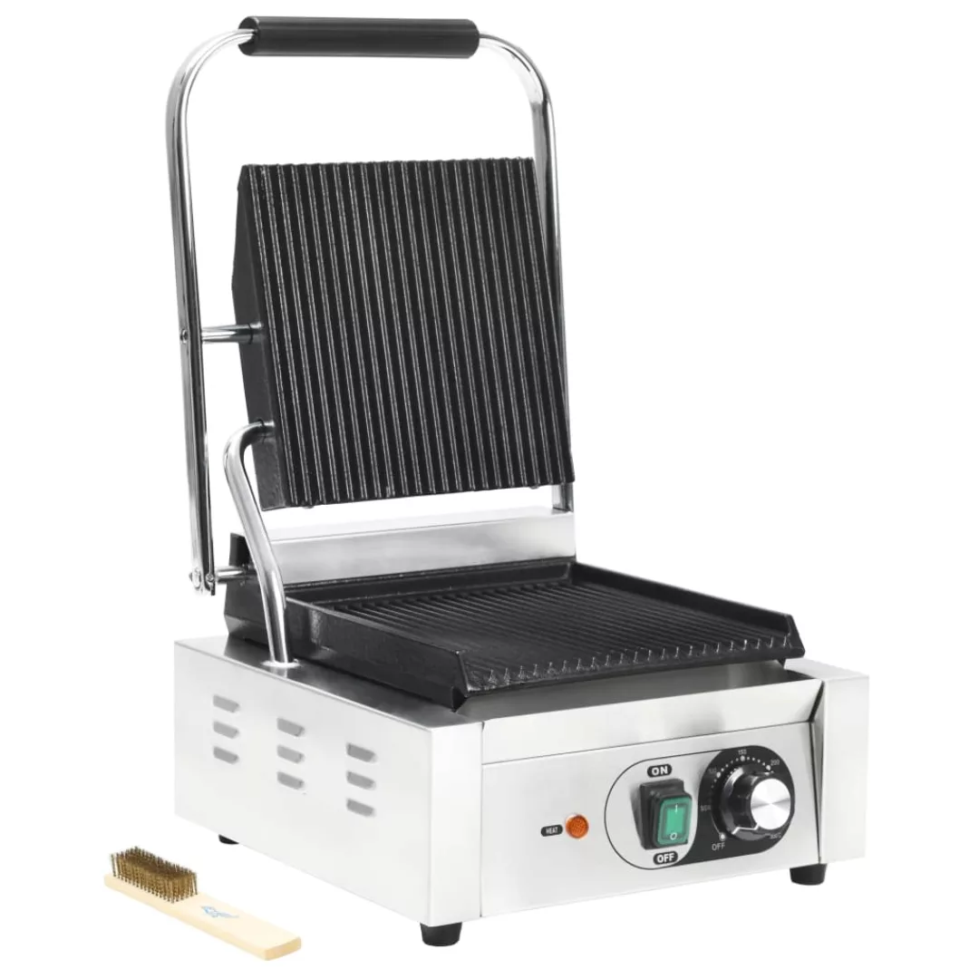 Vidaxl Gerillter Panini-grill Edelstahl 1800 W 31x30,5x20 Cm günstig online kaufen