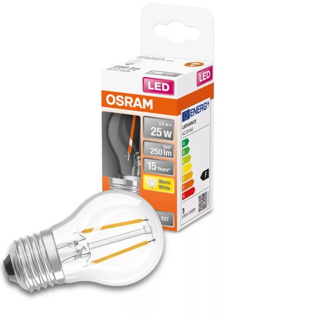 Osram LED-Leuchtmittel E27 Tropfenform 2,5 W 250 lm 7,7 x 4,5 cm (H x Ø) günstig online kaufen