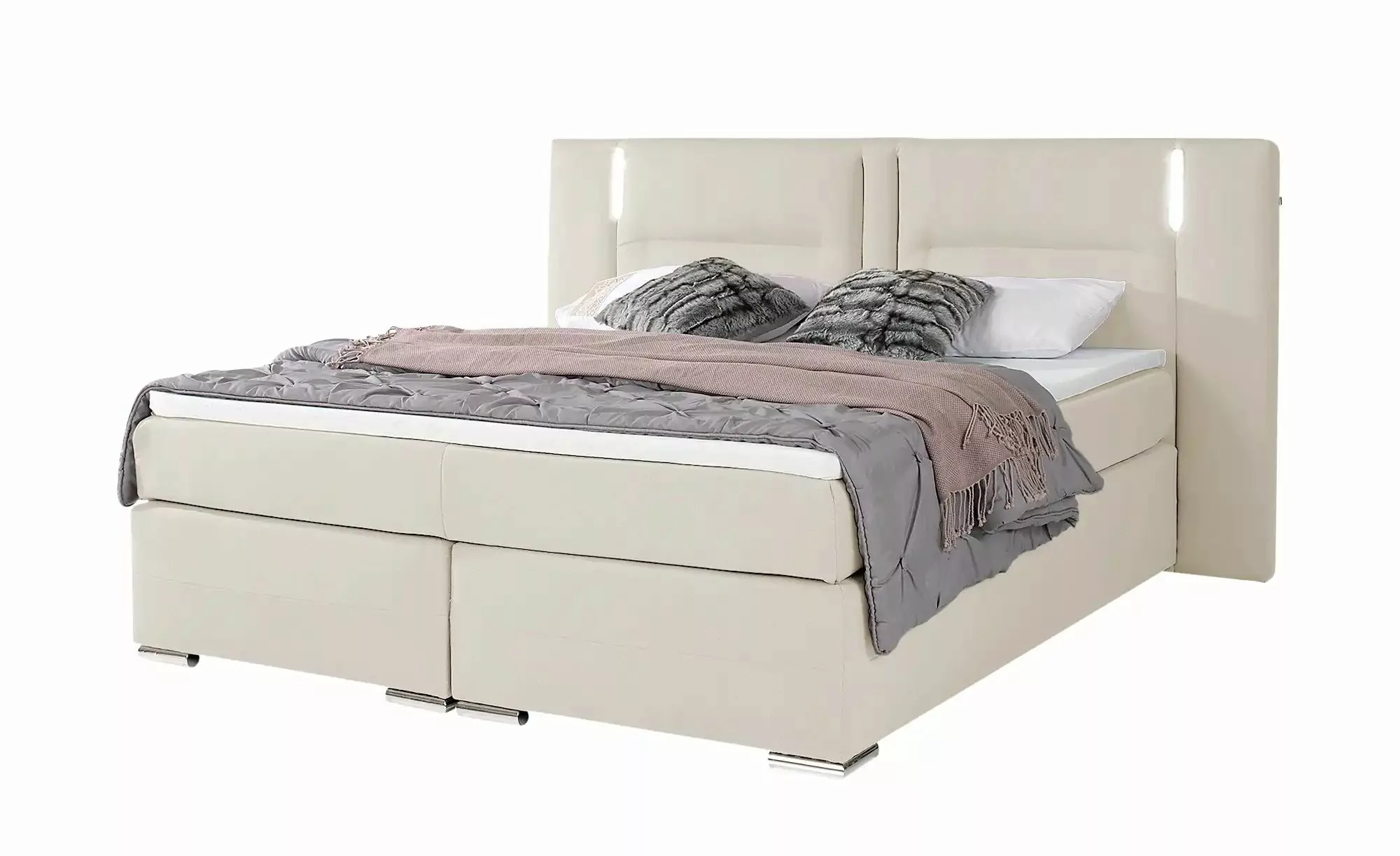 uno Boxspringbett  Aston ¦ beige ¦ Maße (cm): B: 213 H: 120 Betten > Boxspr günstig online kaufen