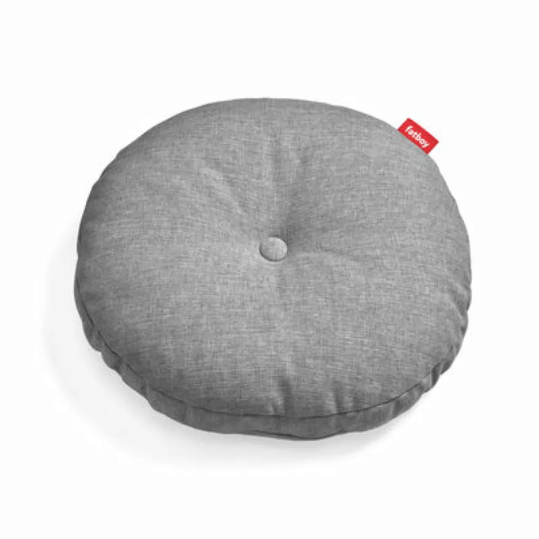 Outdoor-Kissen Circle textil grau / Ø 50 cm - Fatboy - Grau günstig online kaufen