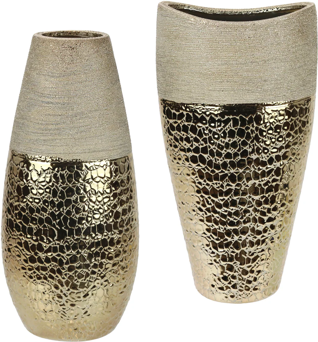 Home affaire Dekovase "Keramik-Vasen", (Set, 2 St.) günstig online kaufen