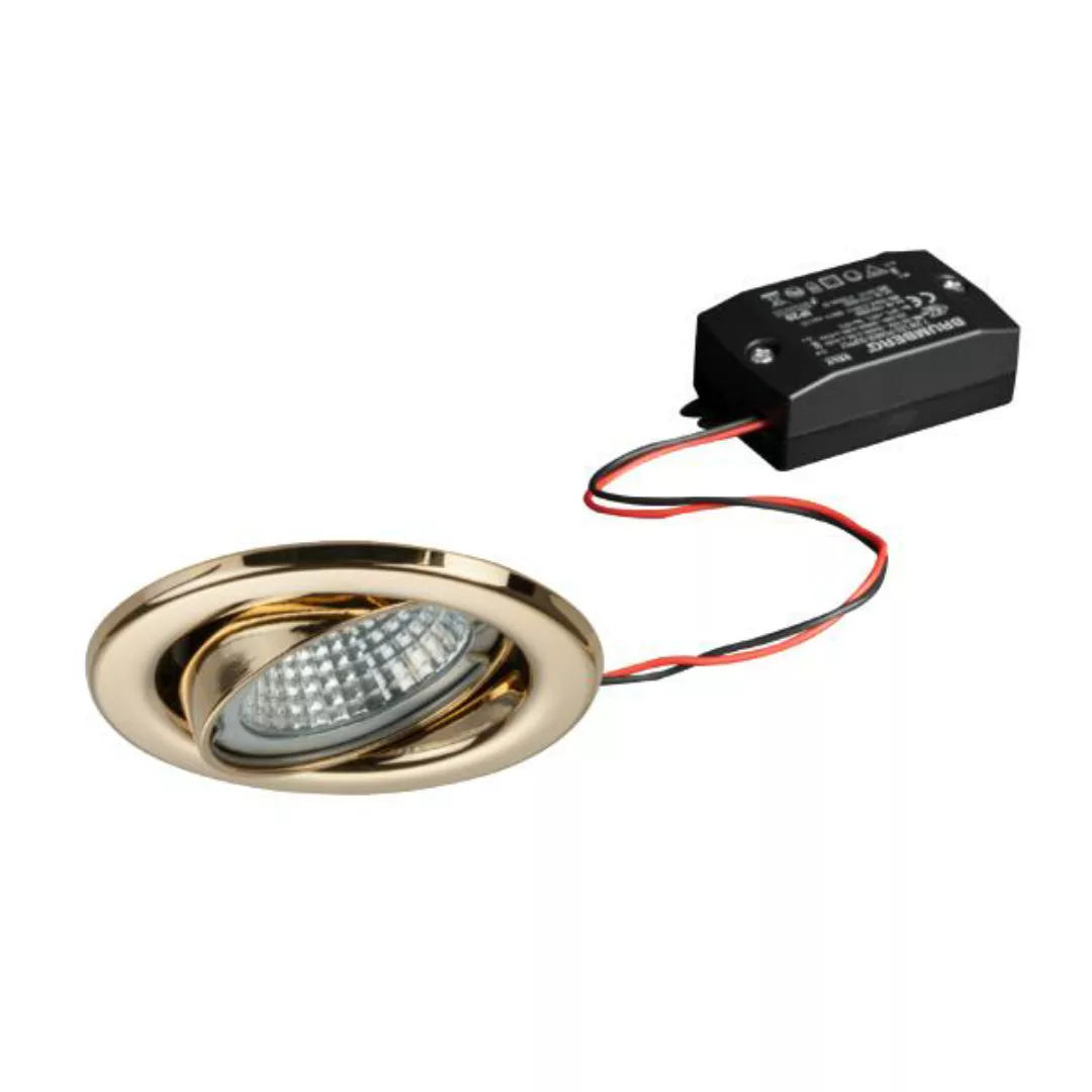 Brumberg LED-Einbaustrahlerset, schaltbar, gold, rund - 38180053 günstig online kaufen