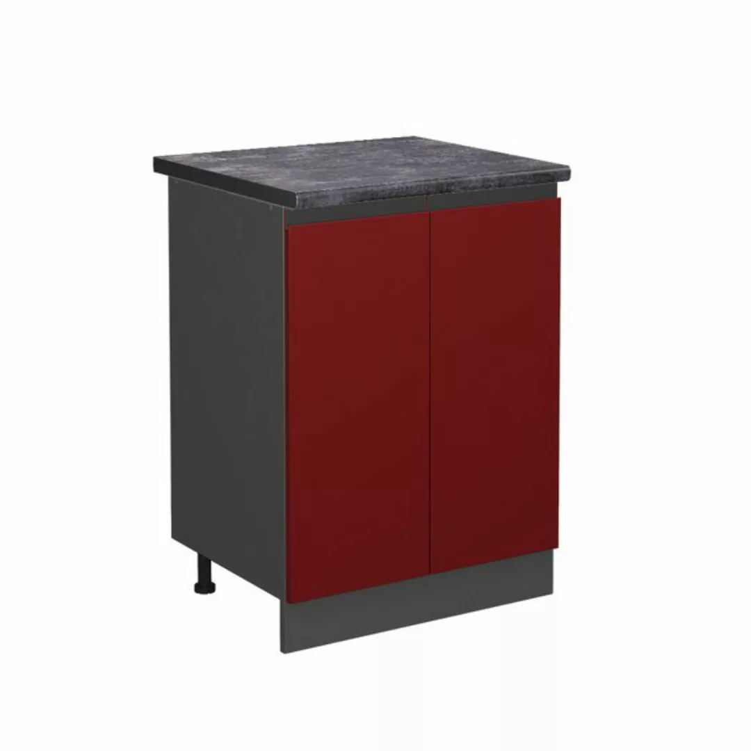 Vicco Unterschrank R-Line, Rot/Anthrazit, 60 cm, AP Anthrazit günstig online kaufen