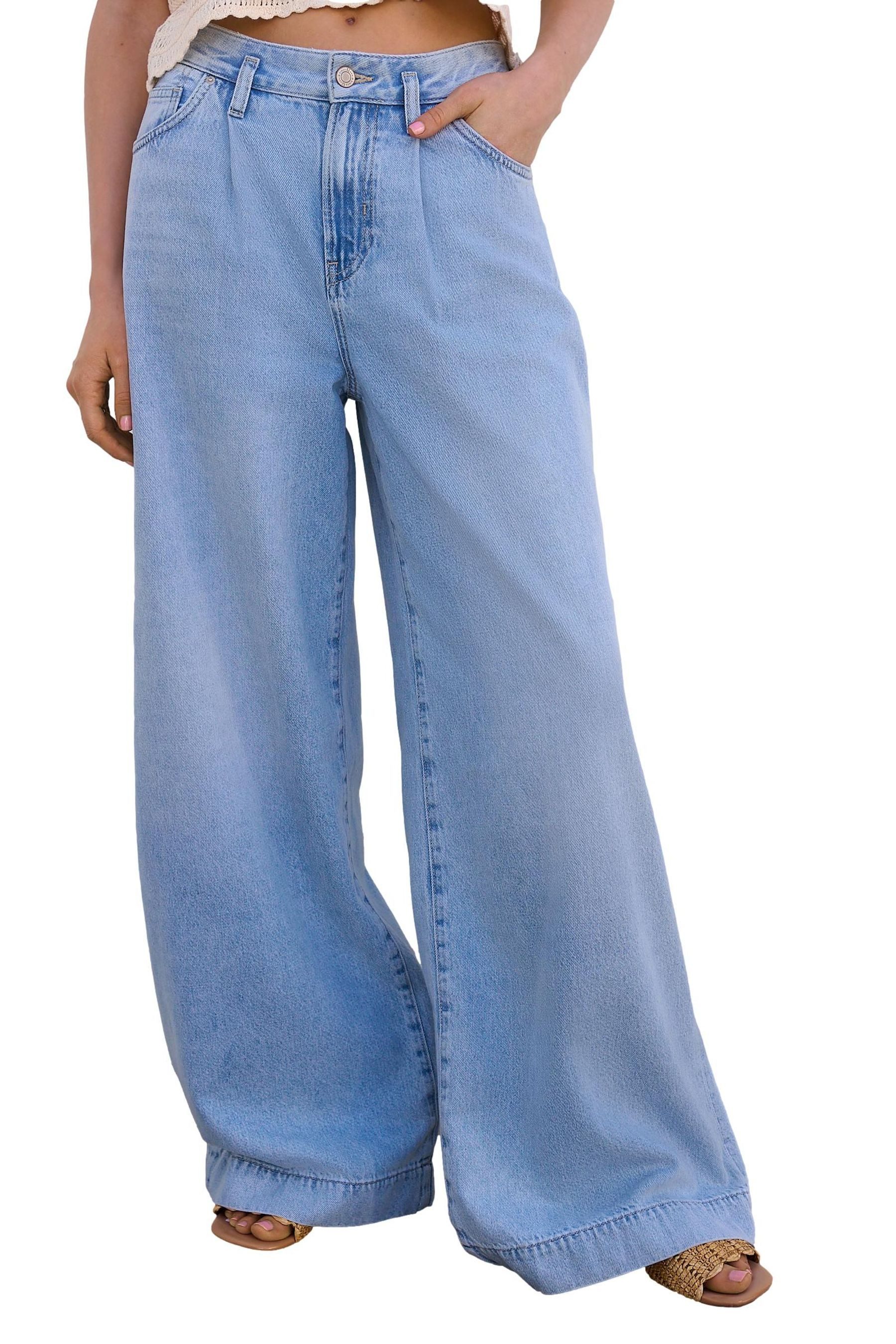 Next Weite Jeans Weite Palazzo-Jeans aus günstig online kaufen