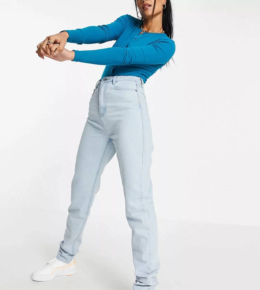 Missguided Tall – Riot – Mom-Jeans mit hohem Bund und unverarbeitetem Saum günstig online kaufen