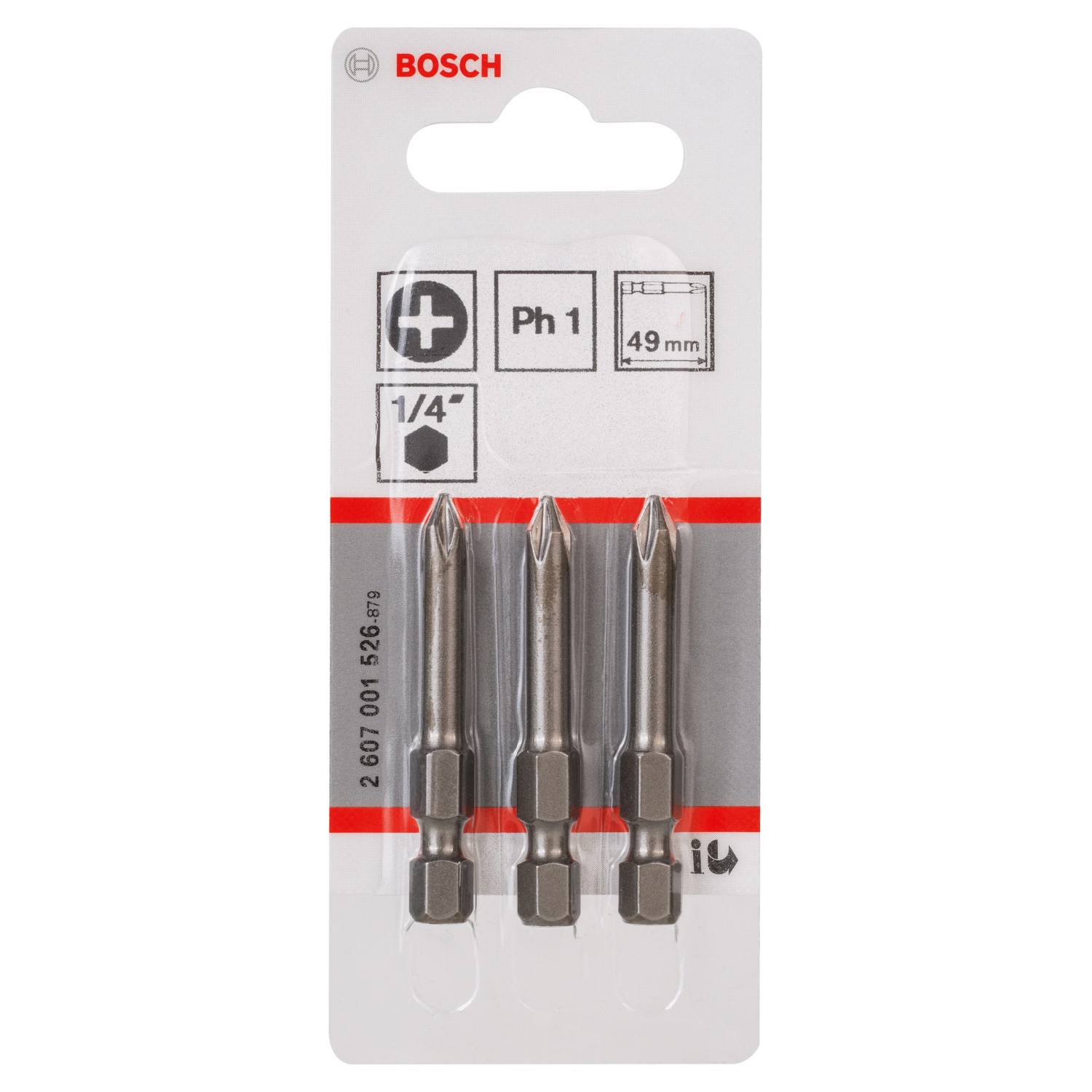 Bosch Schrauberbit Extra Hard PH1 49 mm 3 Stück günstig online kaufen