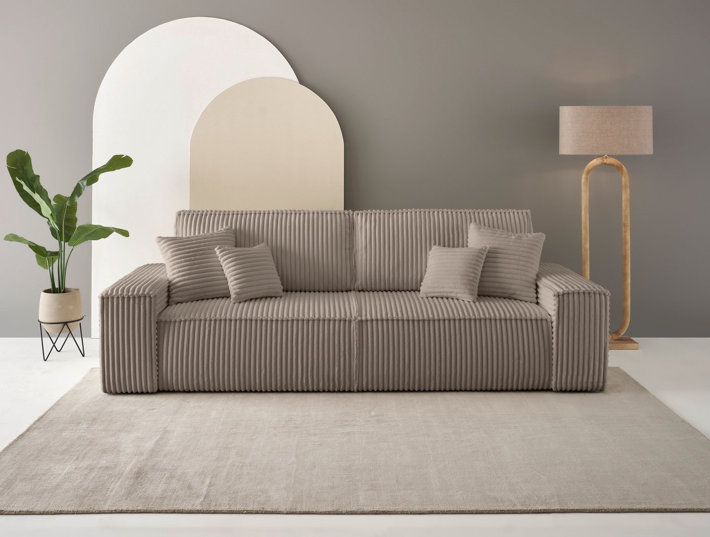 andas 3-Sitzer FINNLEY Schlafsofa 257 cm, Schlaffunktion mit Bettkasten (20 günstig online kaufen