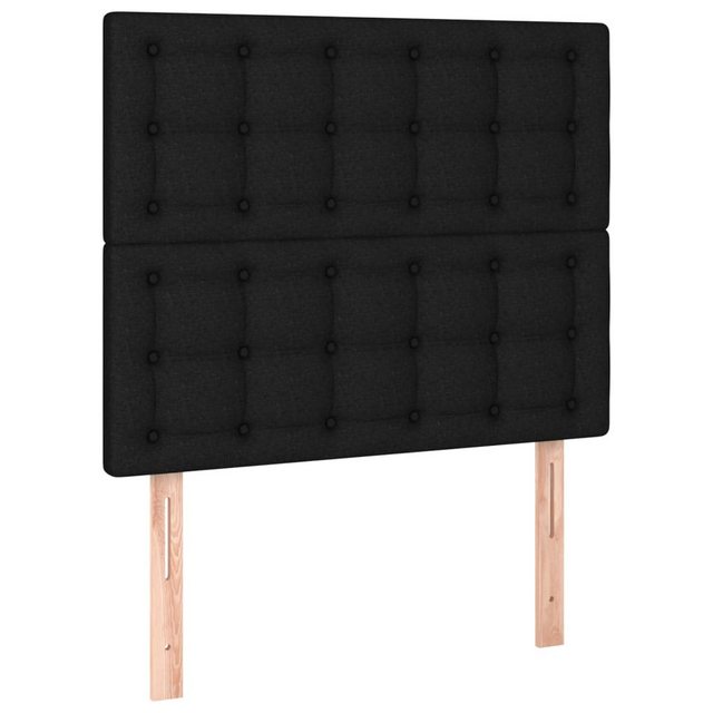 vidaXL Bett, Kopfteile 2 Stk. Schwarz 90x5x78/88 cm Stoff günstig online kaufen