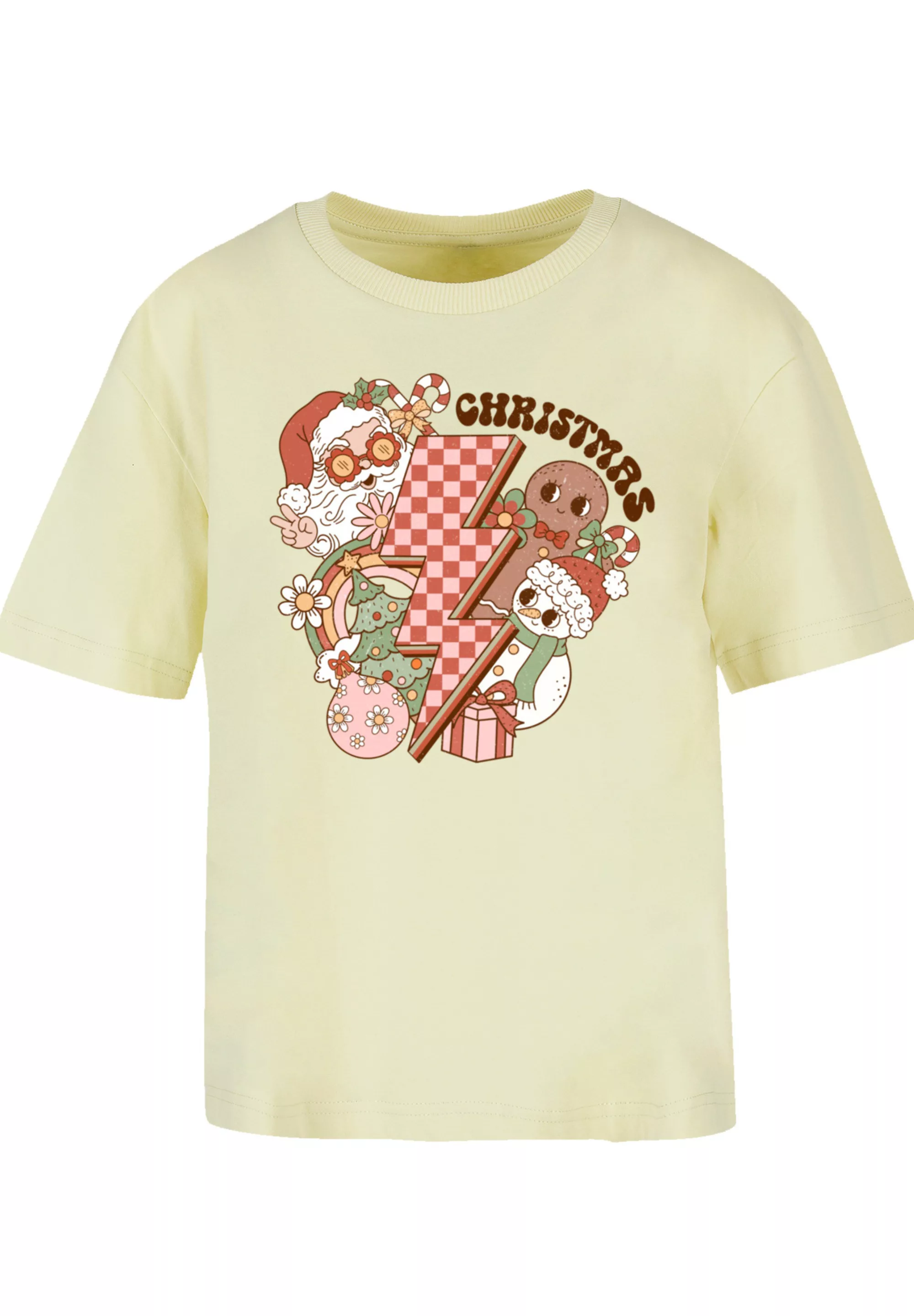 F4NT4STIC T-Shirt "Groovy Weihnachten Flash Cozy Vibes", Premium Qualität, günstig online kaufen