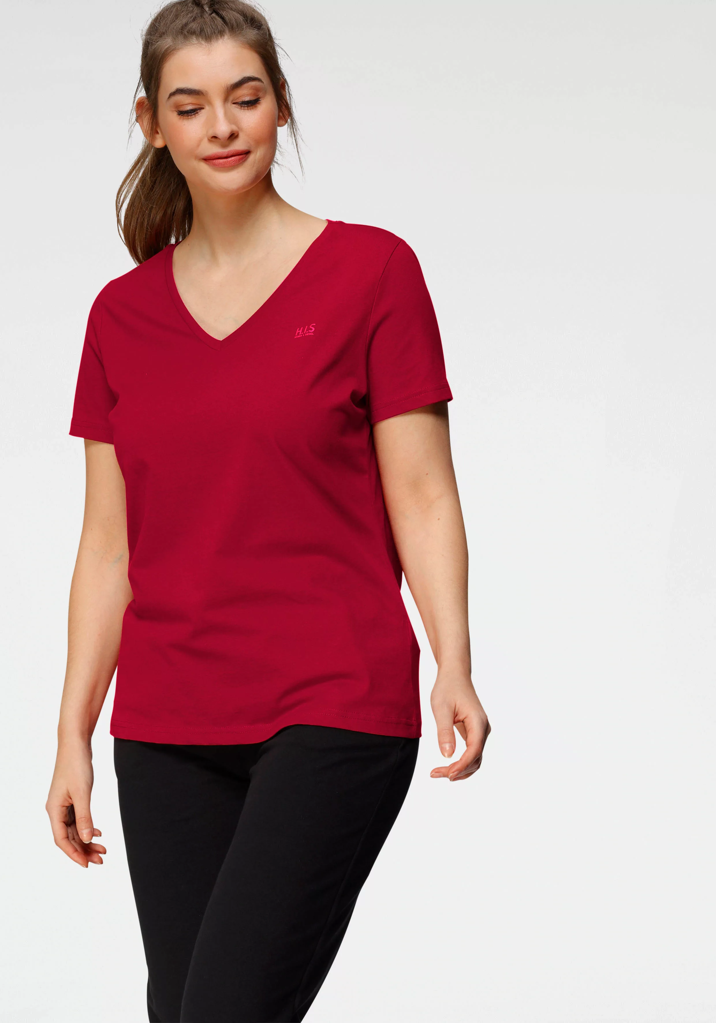 H.I.S T-Shirt "Essential-Basics", (Spar-Set, 3er-Pack), figurumspielender S günstig online kaufen