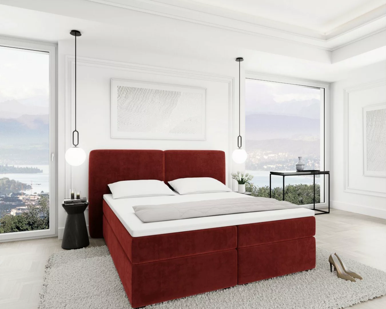 Sofa Dreams Boxspringbett Vallecas (Designerbett Bett, inklusive Topper und günstig online kaufen