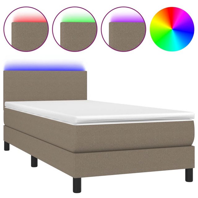 vidaXL Boxspringbett Bett Boxspringbett komplett mit Matratze & LED Stoff ( günstig online kaufen