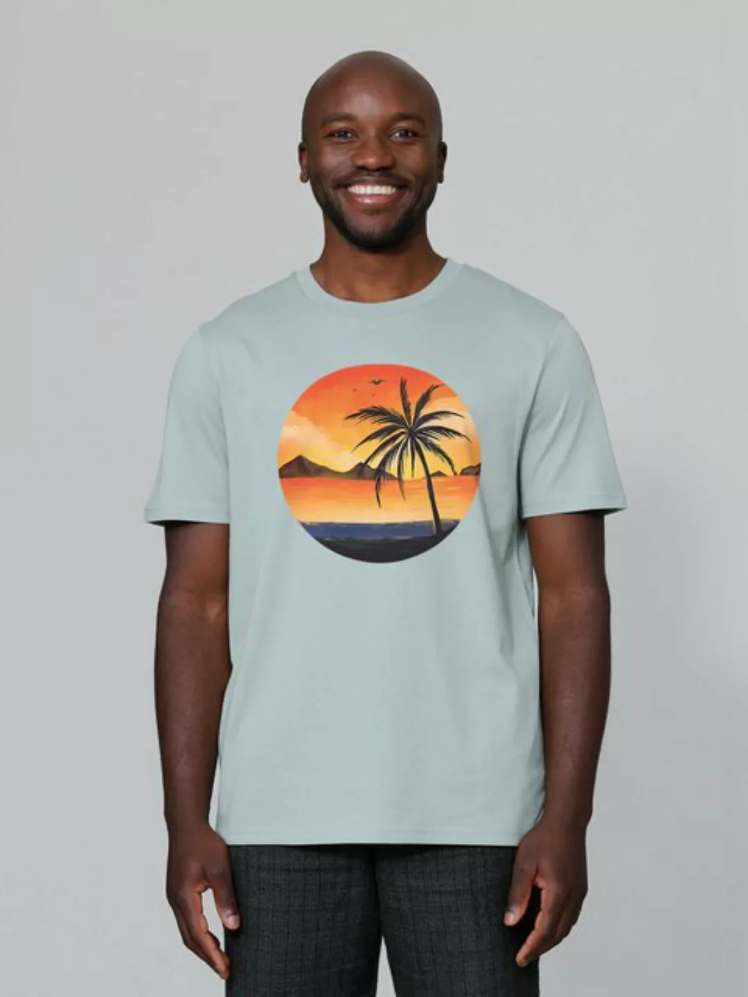 wat? Apparel Print-Shirt Sunset on palm beach (1-tlg) günstig online kaufen