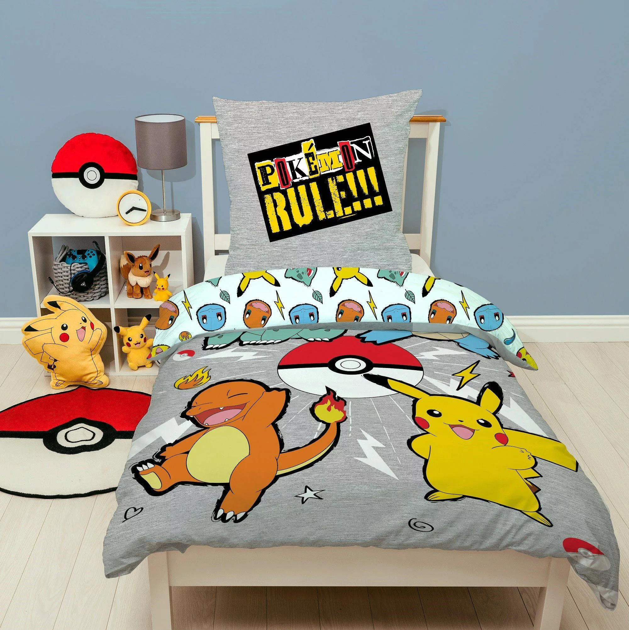 Familando Kinderbettwäsche Pokemon "Rock" 135x200 80x80 günstig online kaufen