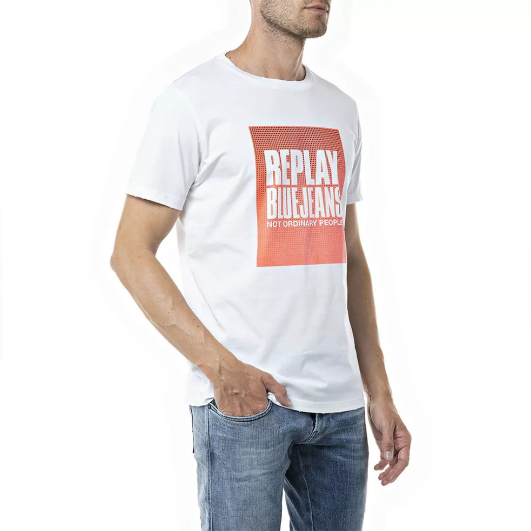 Replay M3365.000.2203 Kurzärmeliges T-shirt S White günstig online kaufen