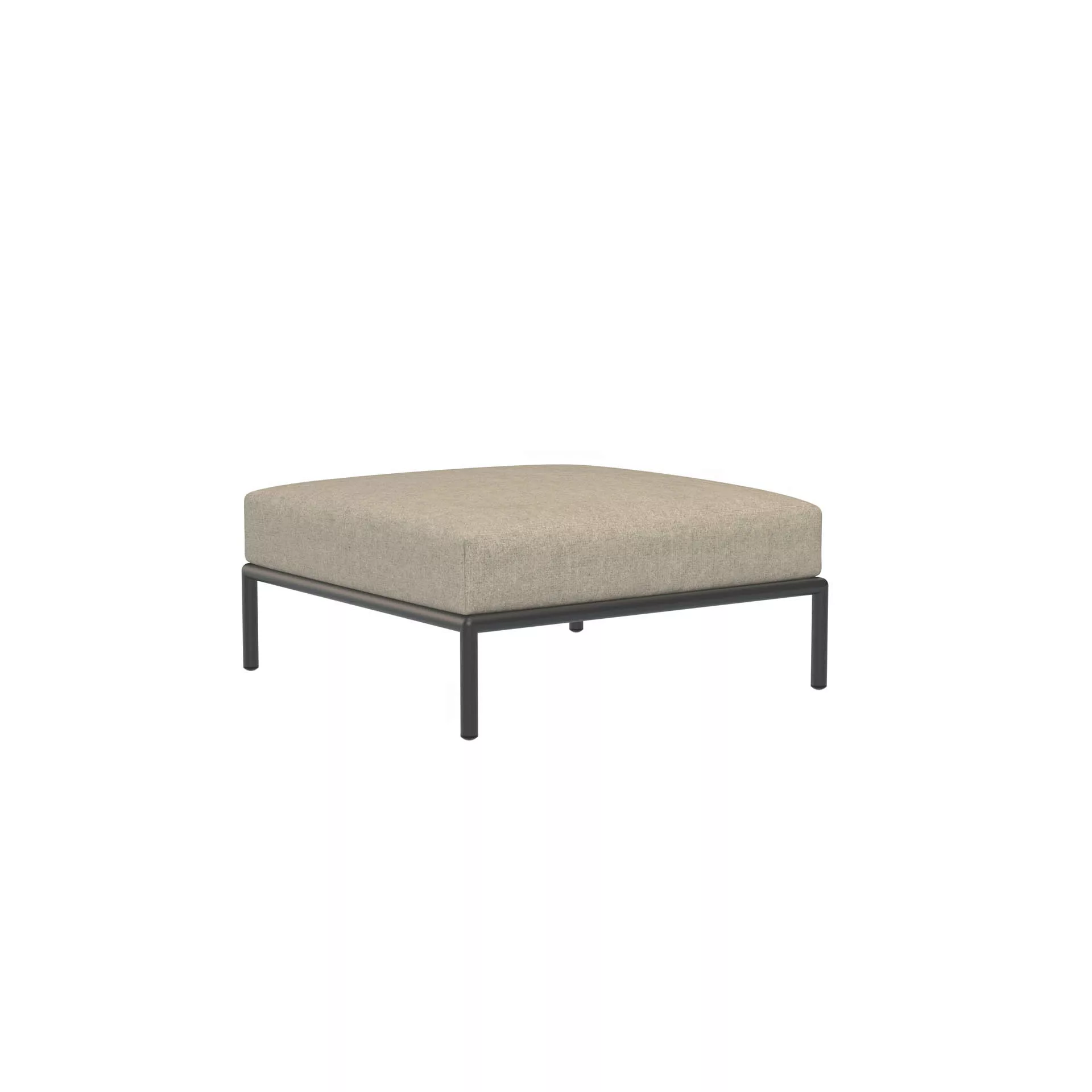 LEVEL2 Outdoor Ottoman Lounge-Modul 3 Papyrus Dunkelgrau günstig online kaufen