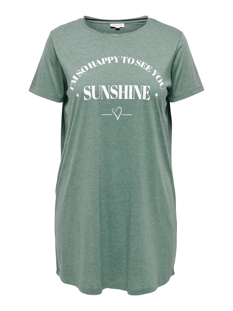 ONLY Curvy Longline T-shirt Damen Grün günstig online kaufen
