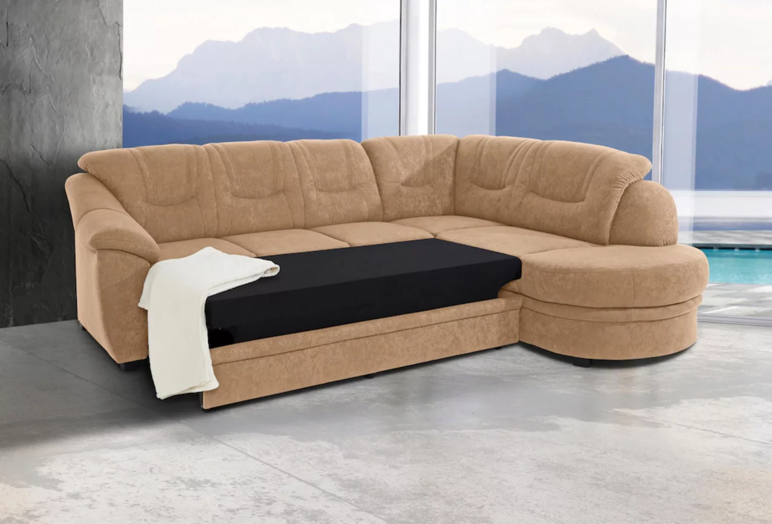 sit&more Ecksofa "Savoni L-Form", wahlweise mit Bettfunktion günstig online kaufen