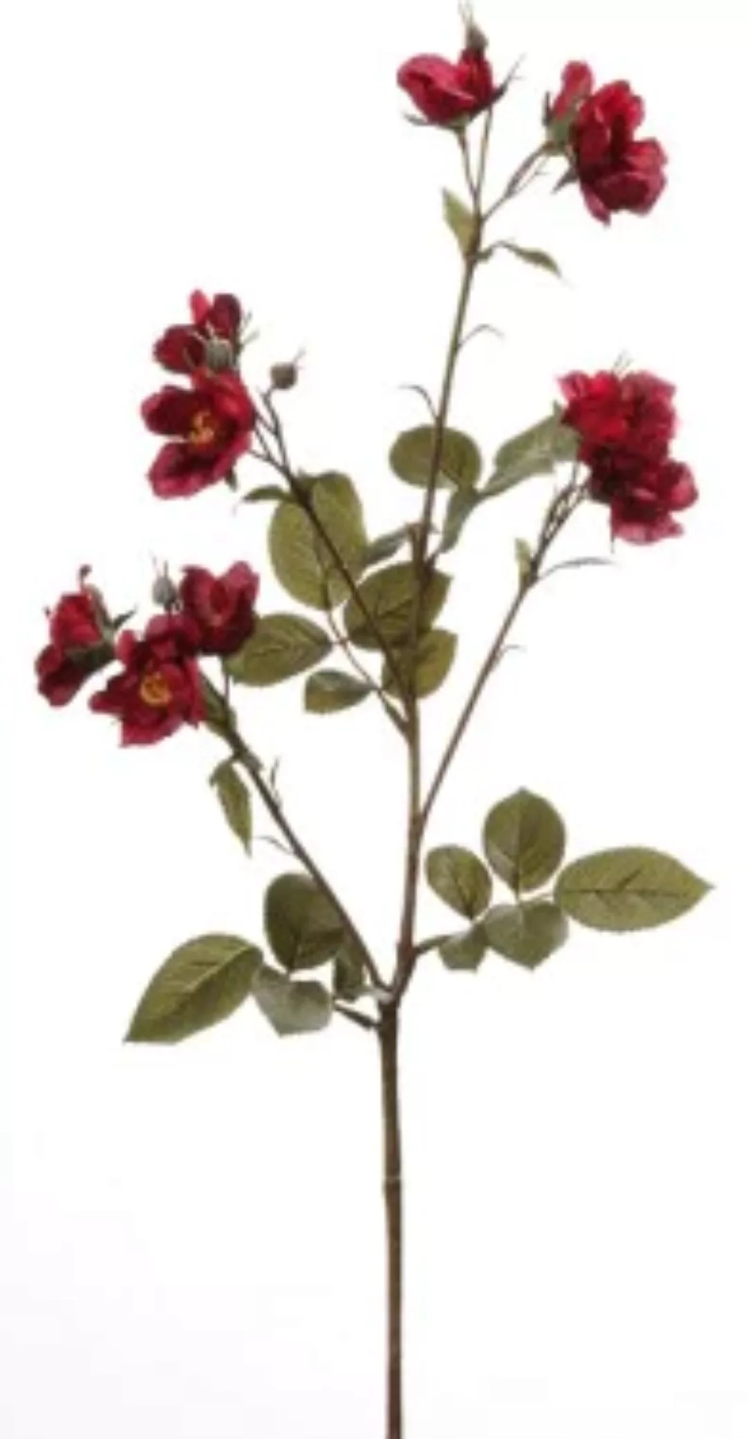 Kunstblume Rosenzweig Nicca dunkelrot 73 cm günstig online kaufen
