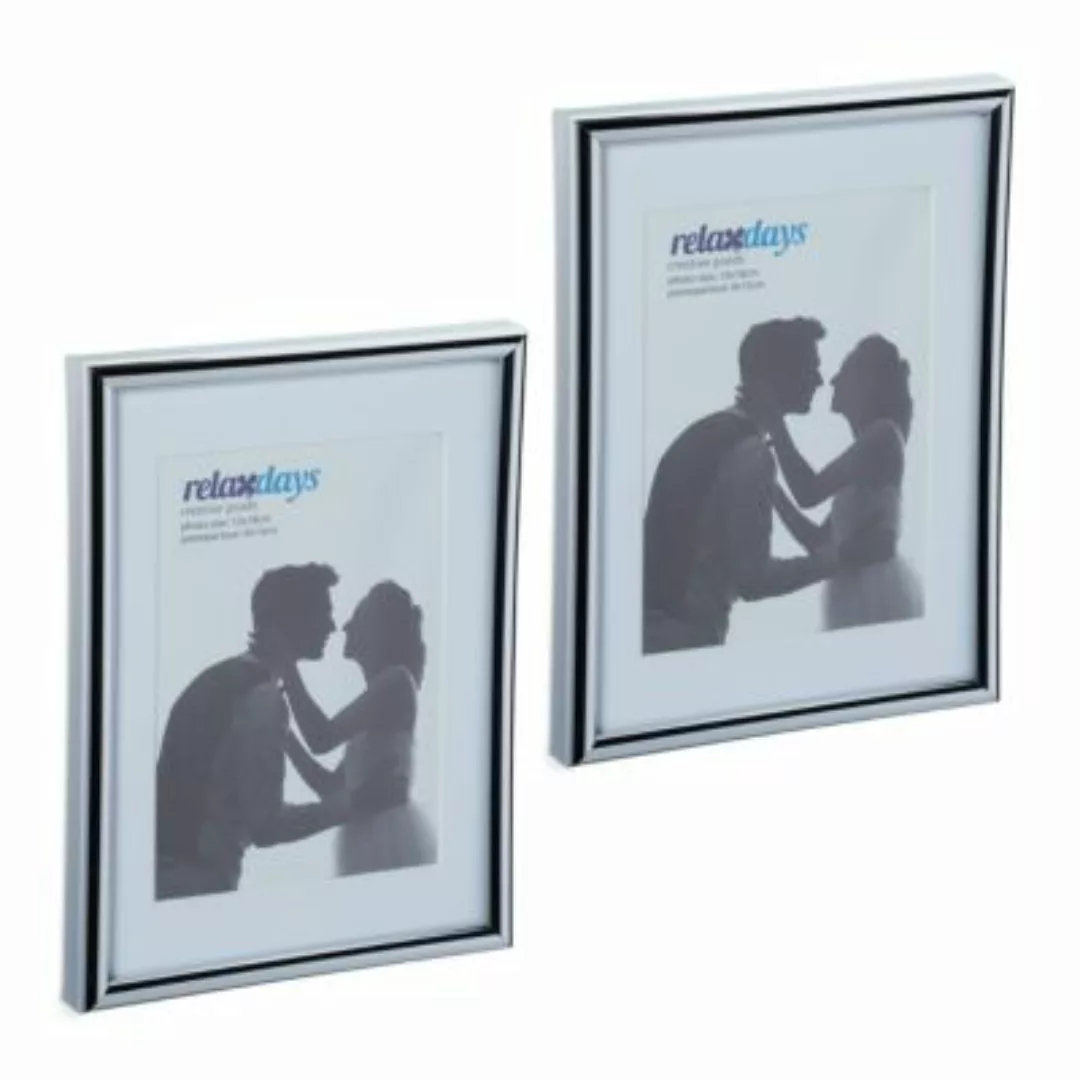 relaxdays Bilderrahmen 2er Set 13 x 18 cm silber günstig online kaufen