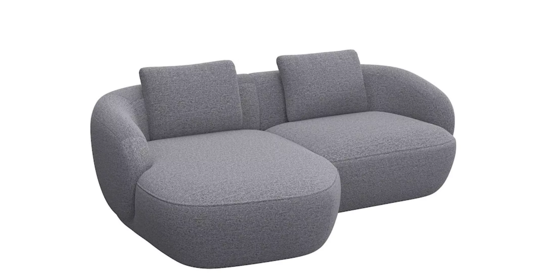 FLEXLUX Wohnlandschaft "Torino, rund, L-Form, Sofa-Ecke mit Recamiere, Long günstig online kaufen