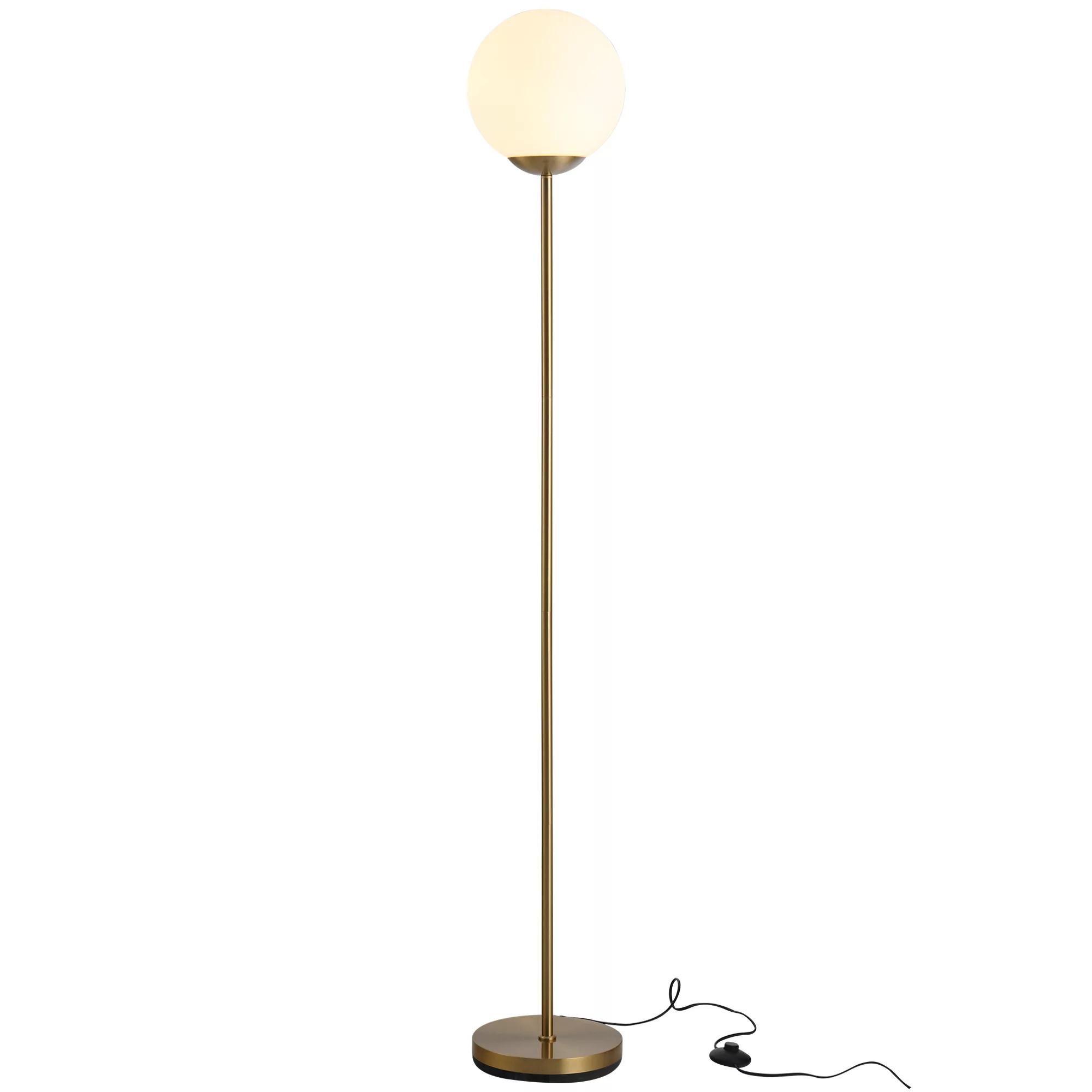 HOMCOM Stehlampe in Gold  Elegante Wohnzimmer Standleuchte aus Metall mit G günstig online kaufen
