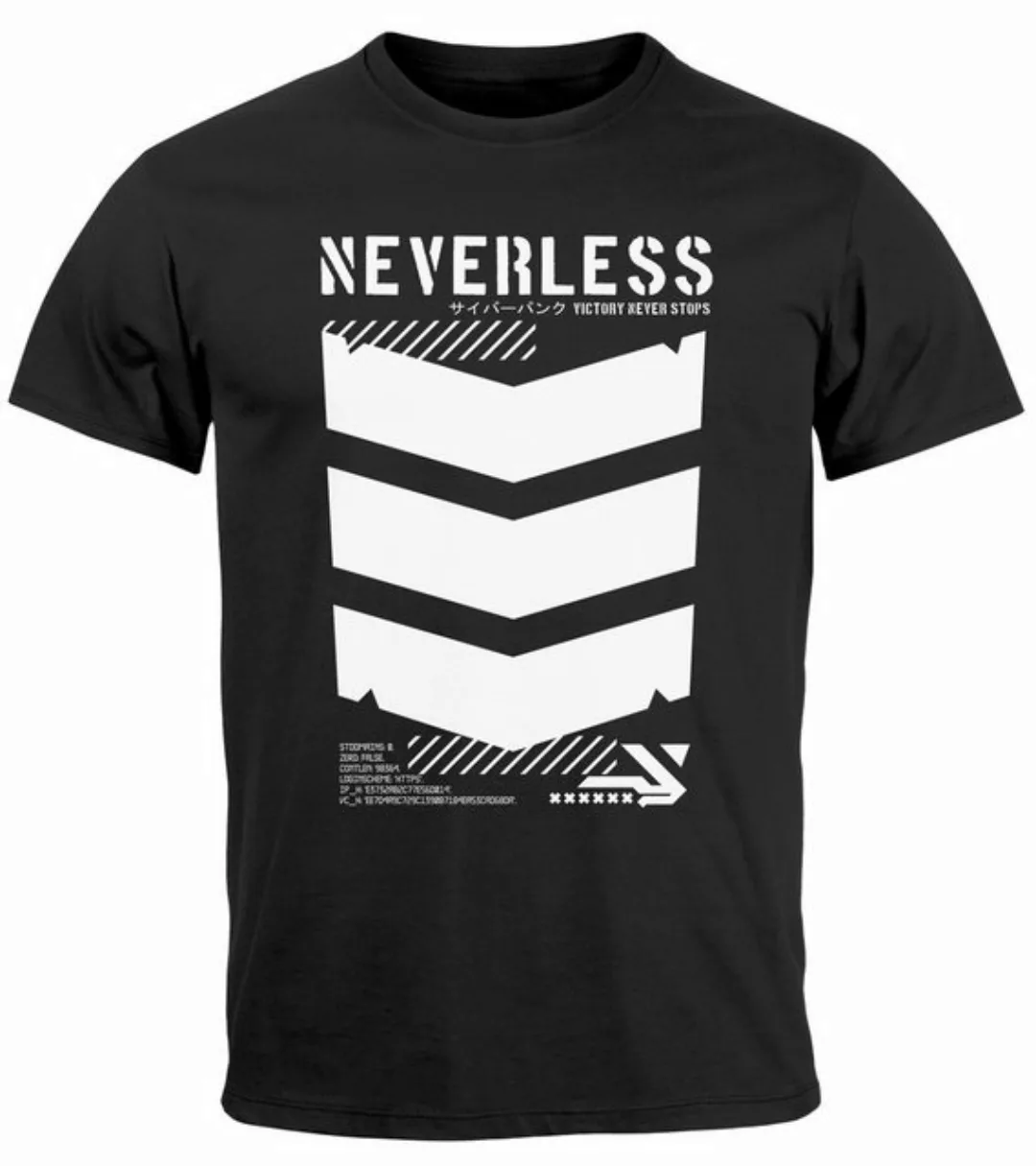 Neverless Print-Shirt Herren T-Shirt Techwear Trend Motive Japanese Streets günstig online kaufen