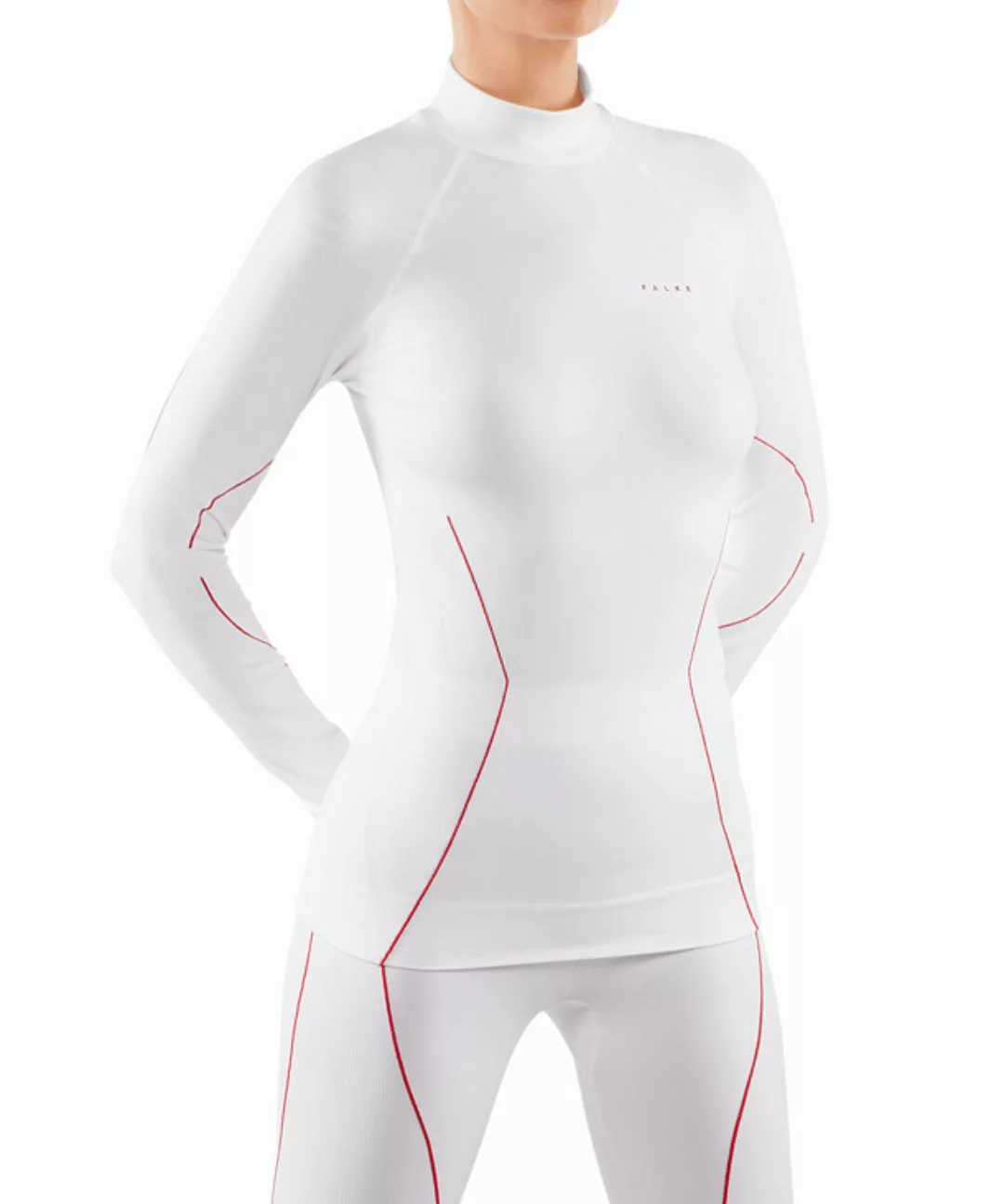 FALKE Damen Langarmshirt Maximum Warm, XL, Weiß, Uni, 33079-200805 günstig online kaufen