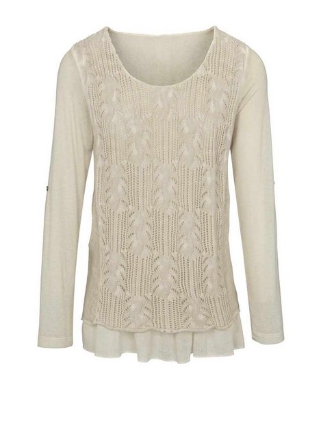 heine Strickpullover LINEA TESINI Damen Designer-Pullover, beige günstig online kaufen