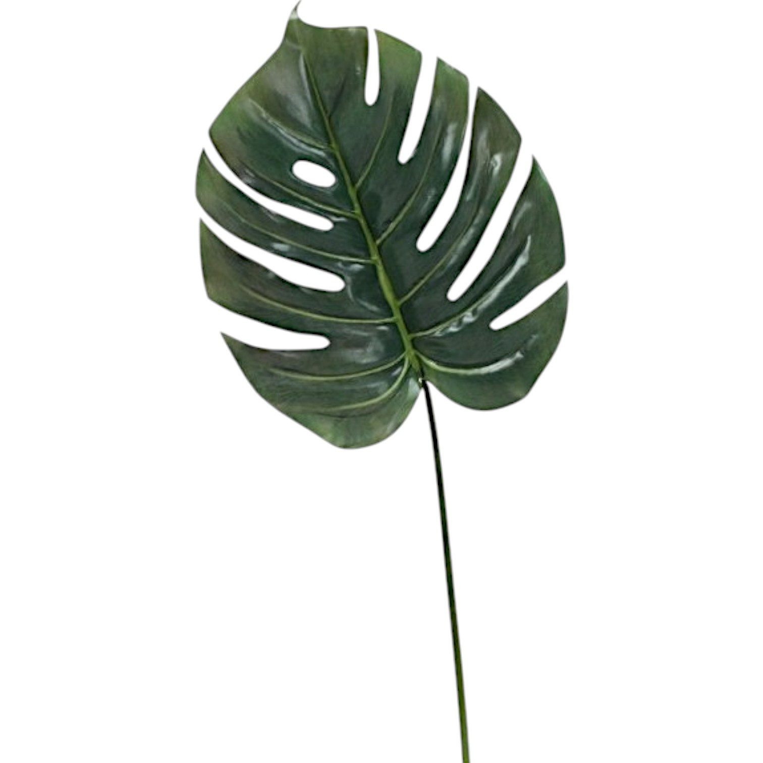 Kunstzweig Künstliches Monstera Blatt am Stiel günstig online kaufen