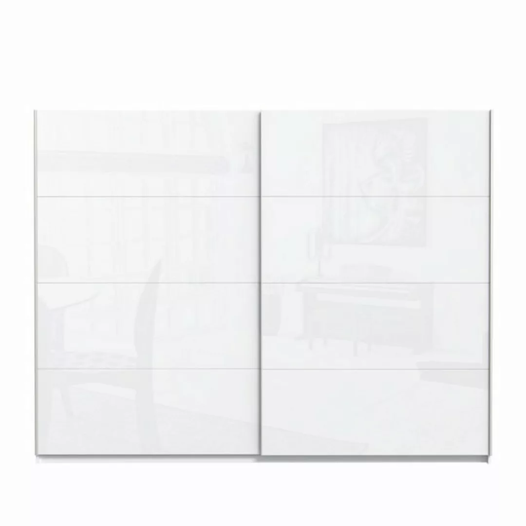 FORTE Schwebetürenschrank in Weiß/ Weiß Glanz, 269,9x209,7x61,2cm B/H/T günstig online kaufen