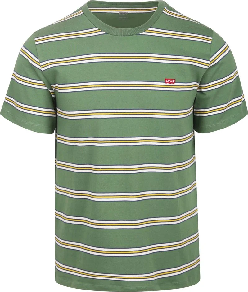 Levi's T-Shirt Grün Gestreift - Größe S günstig online kaufen