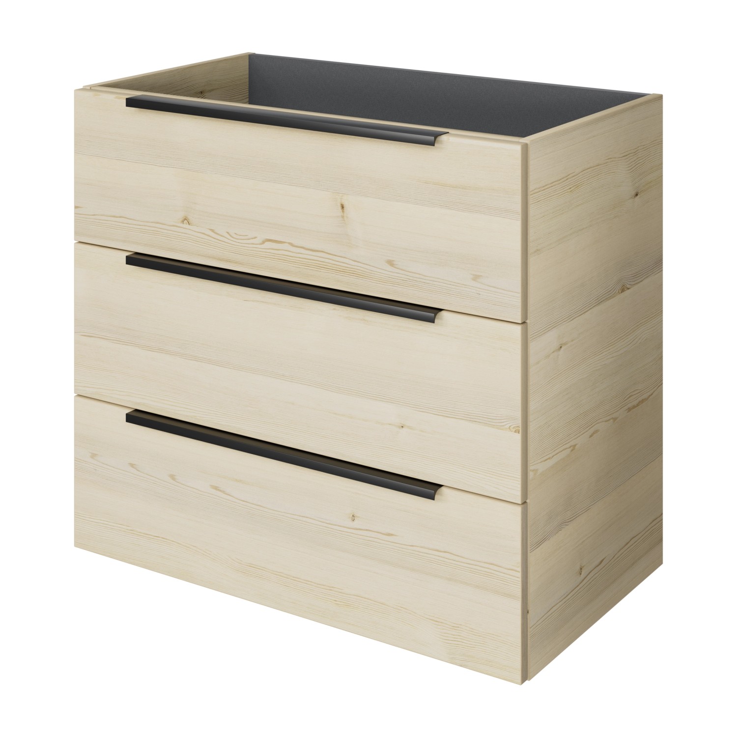 Pelipal Waschbeckenunterschrank Quantum 07 Polar Pinie Quer 80 cm 3 Auszüge günstig online kaufen