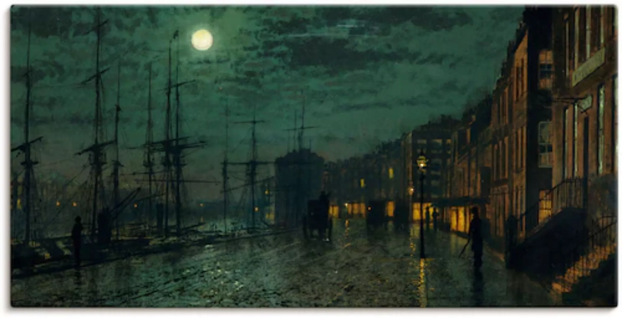 Artland Leinwandbild "Docks bei Mondlicht.", Großbritannien, (1 St.), auf K günstig online kaufen
