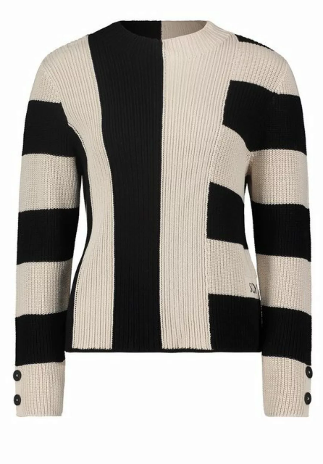 Betty Barclay Strickpullover Strickpullover Kurz 1/1 Arm, Patch Beige/Black günstig online kaufen