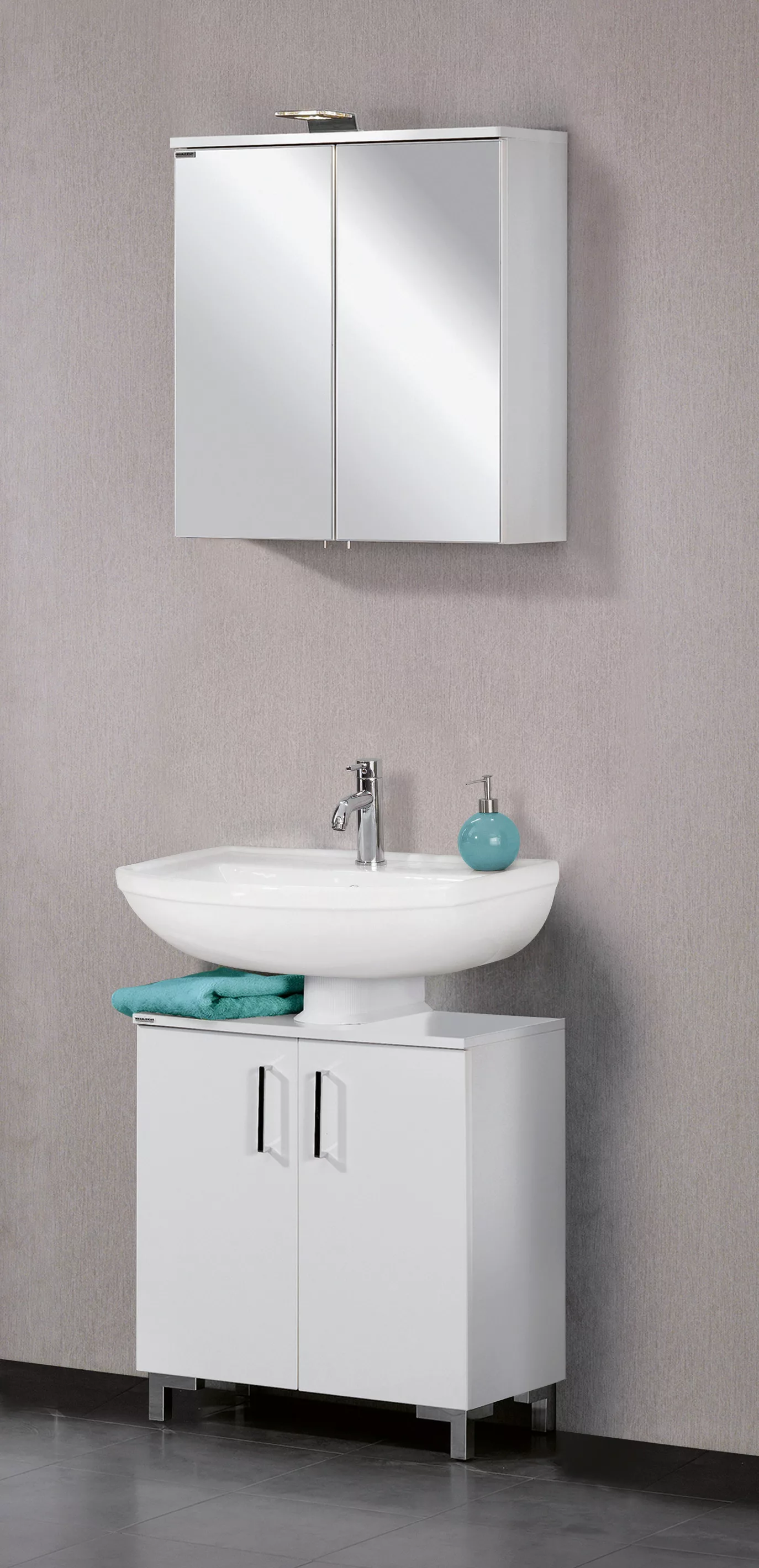 FACKELMANN Spiegelschrank "ATL 60 - weiß matt", Breite 60,5 cm, 2 Türen günstig online kaufen