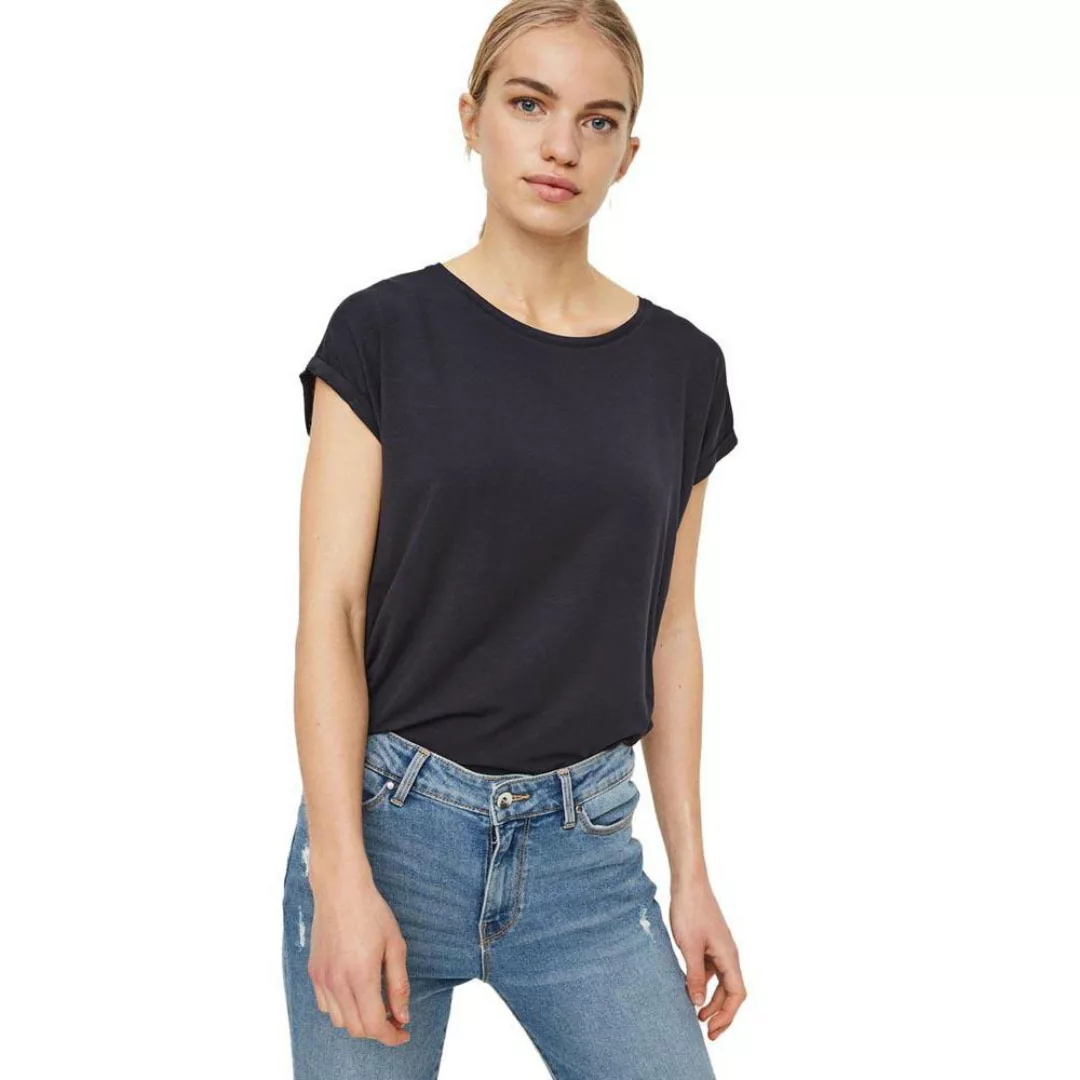 Vero Moda Ava Plain Kurzärmeliges T-shirt XL Snow White günstig online kaufen
