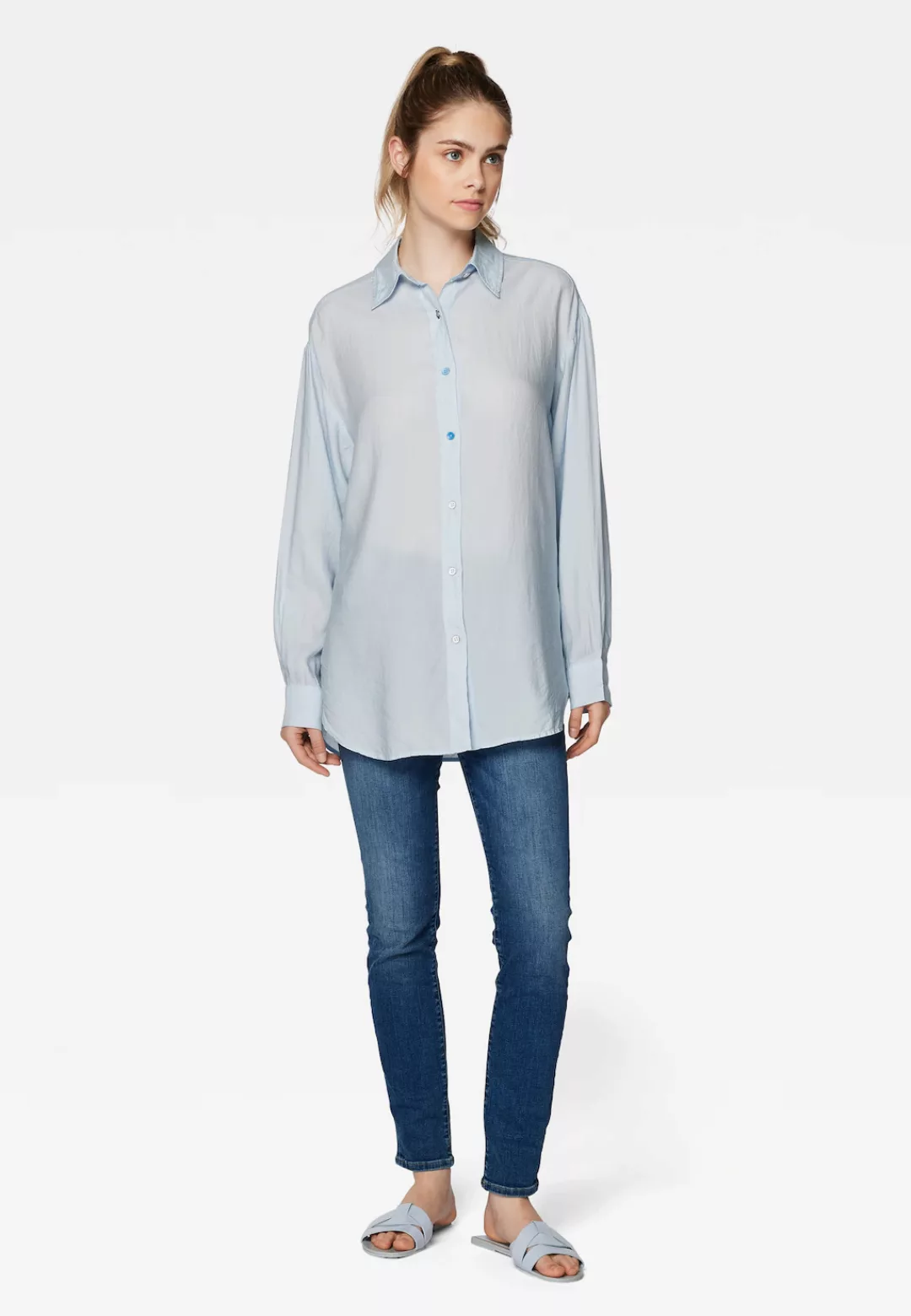 Mavi Hemdbluse "LONG SLEEVE BLOUSE", Maviterranean Bluse günstig online kaufen