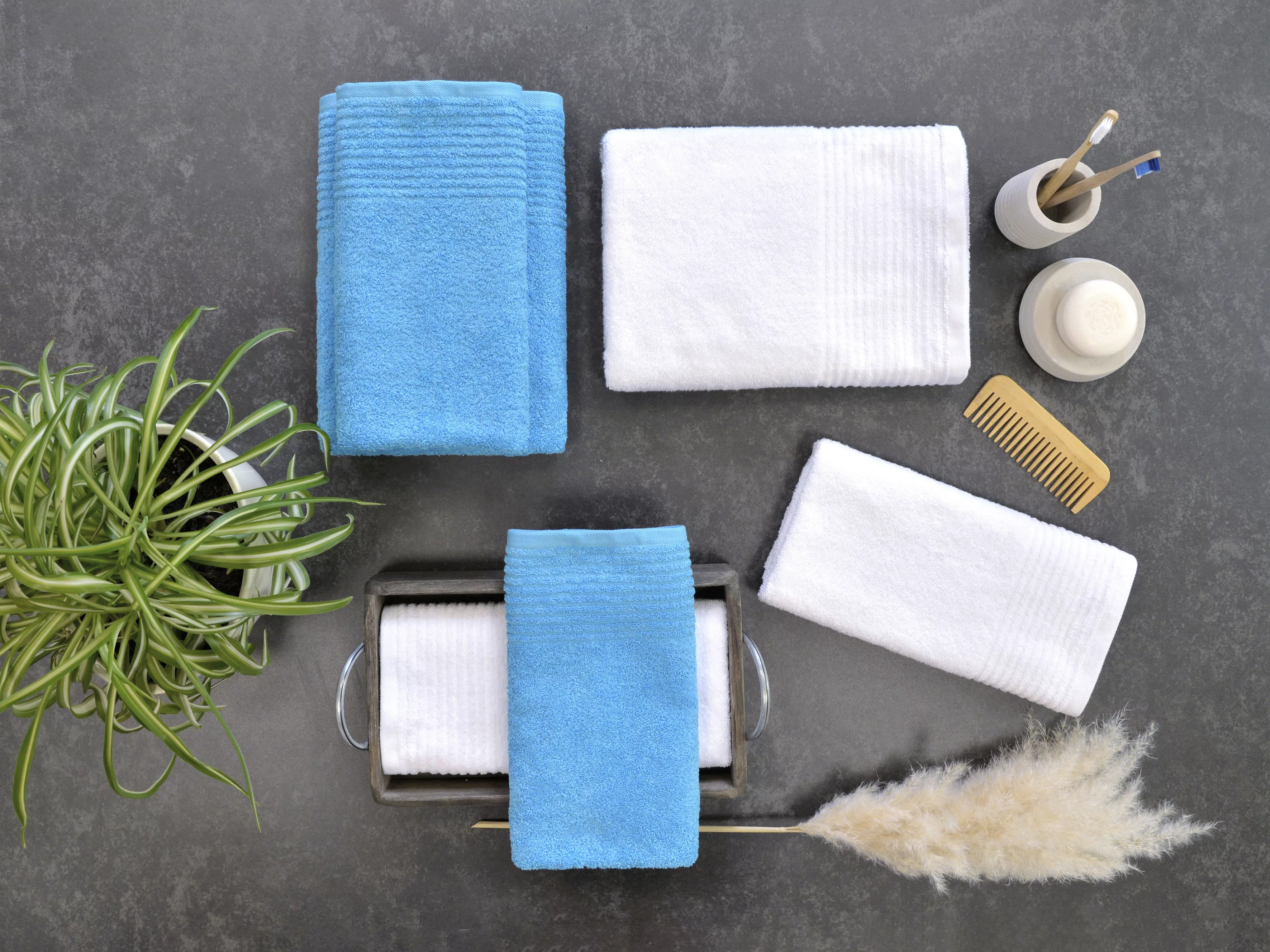 Dyckhoff Handtuch Set »Brillant«, Set, 6 tlg., Walkfrottee, mit Streifenbor günstig online kaufen