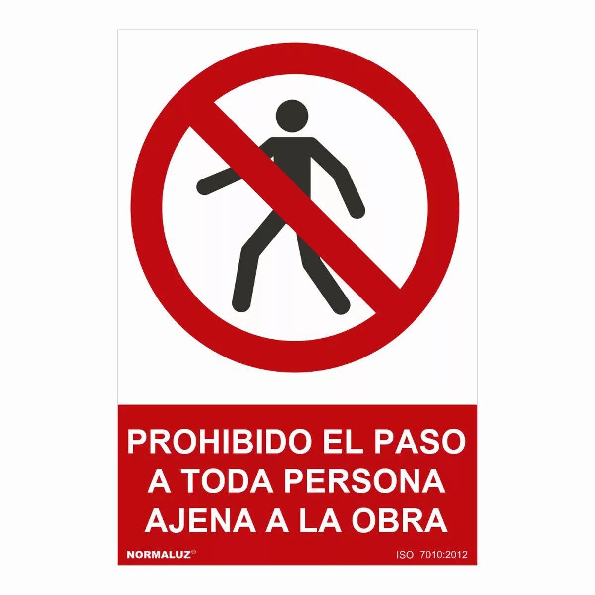 Schild Normaluz Prohibido El Paso A Toda Persona Ajena A La Obra Pvc (30 X günstig online kaufen