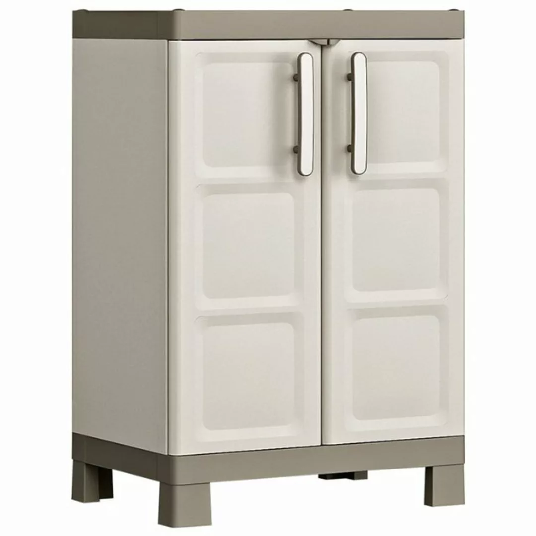 Keter Fächerschrank Lagerschrank Excellence Niedrig Beige und Taupe 97 cm ( günstig online kaufen