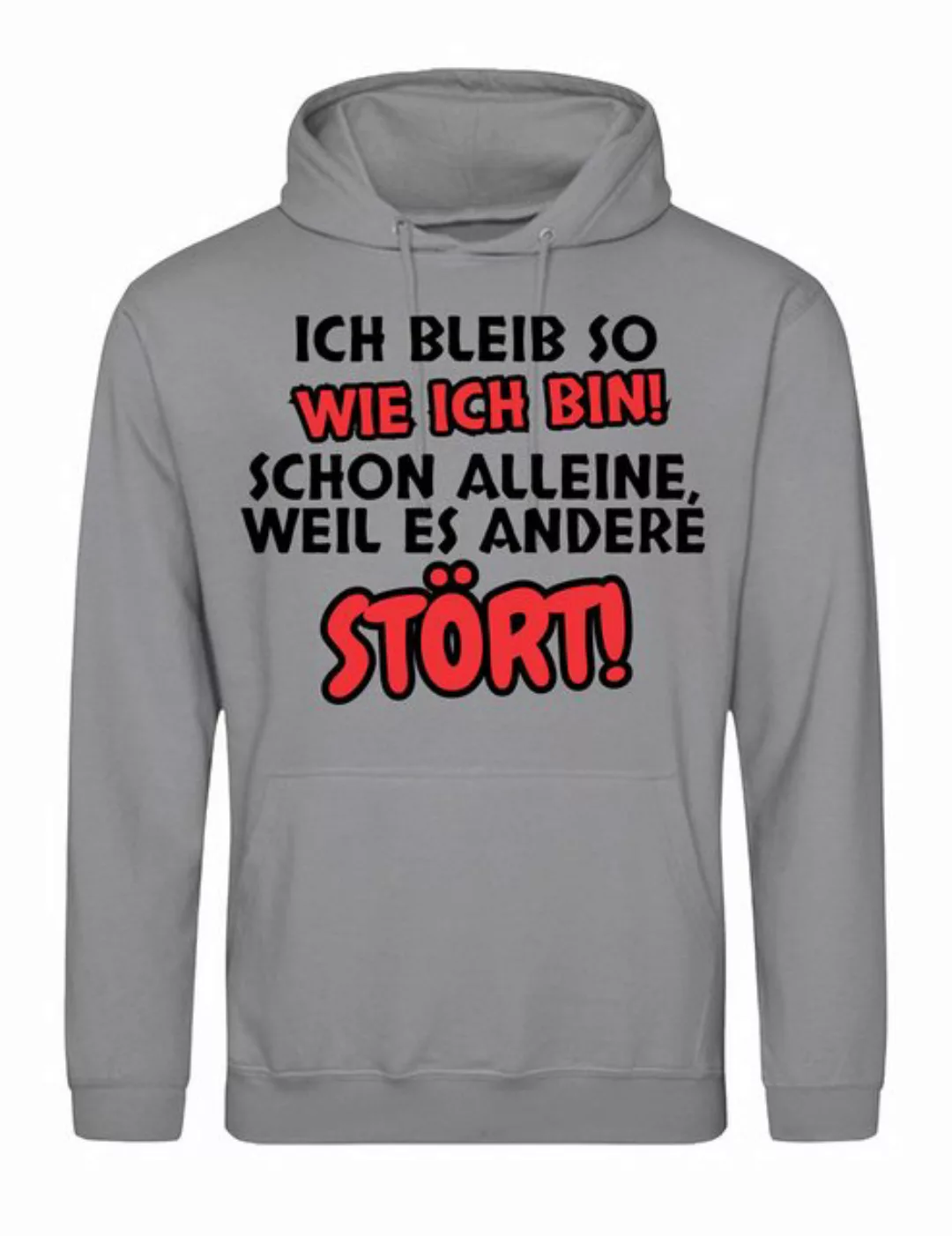 Youth Designz Kapuzenpullover "Ich bleibe so wie ich bin" Herren Hoodie Pul günstig online kaufen