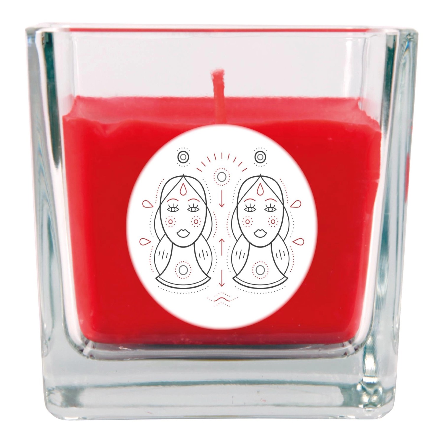 HS Candle Duftkerze & Glas Sternzeichen Rose 50 Stunden Zwillinge günstig online kaufen