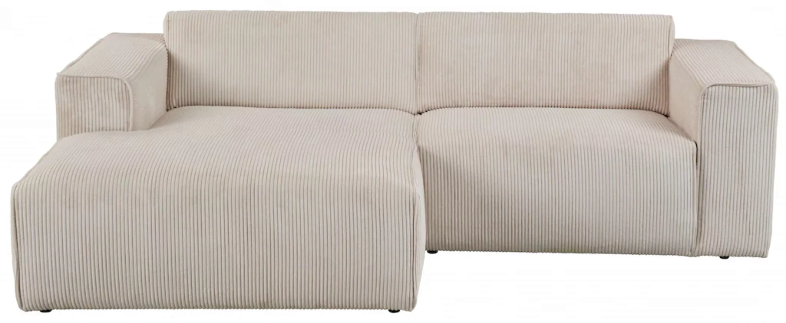 andas Ecksofa "Noord", mit Kedernaht, Breite 234 cm, Cord, Struktur, Websto günstig online kaufen