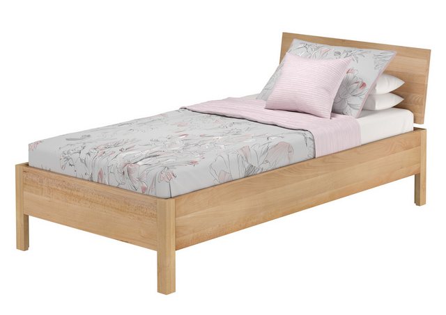 ERST-HOLZ Bett Einzelbett metallfrei 100x200 massives Buchenholz, Buchegeöl günstig online kaufen