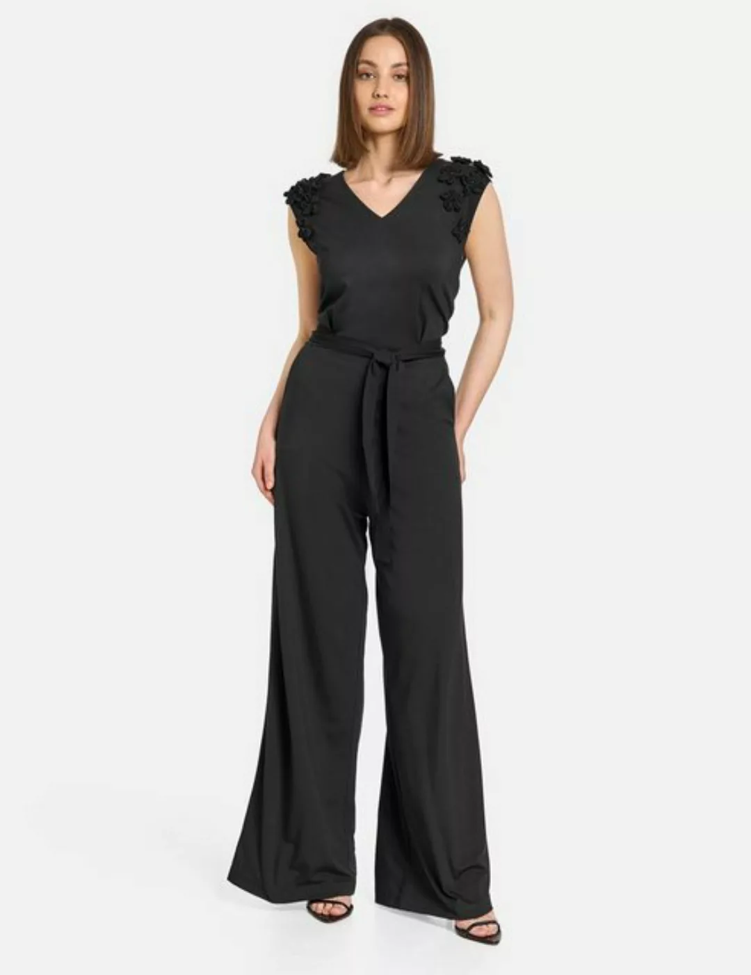 Taifun Maxikleid Eleganter Jumpsuit mit Chiffon-Blumen günstig online kaufen