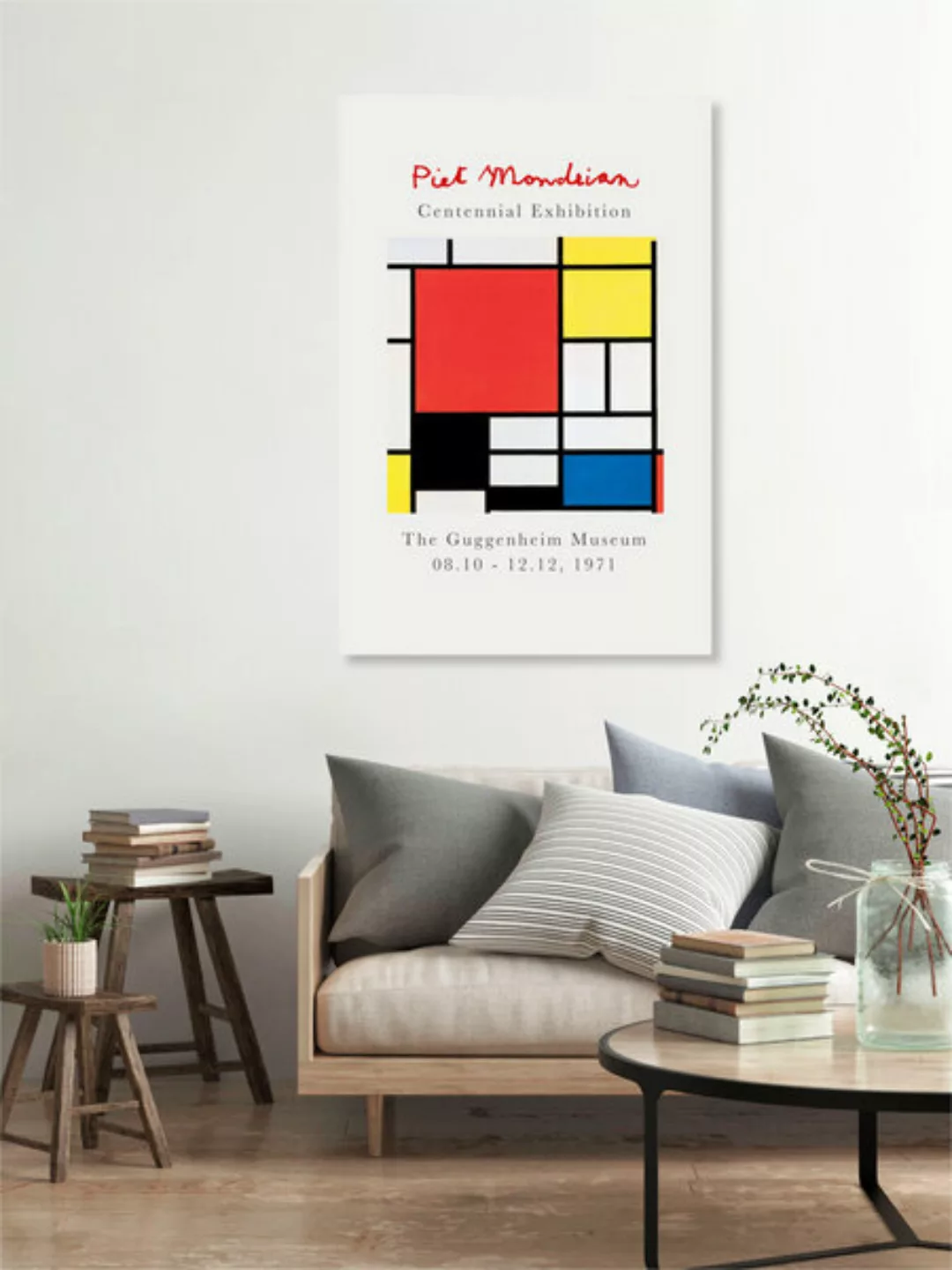 Poster / Leinwandbild - Piet Mondrian – Centennial Exhibition günstig online kaufen