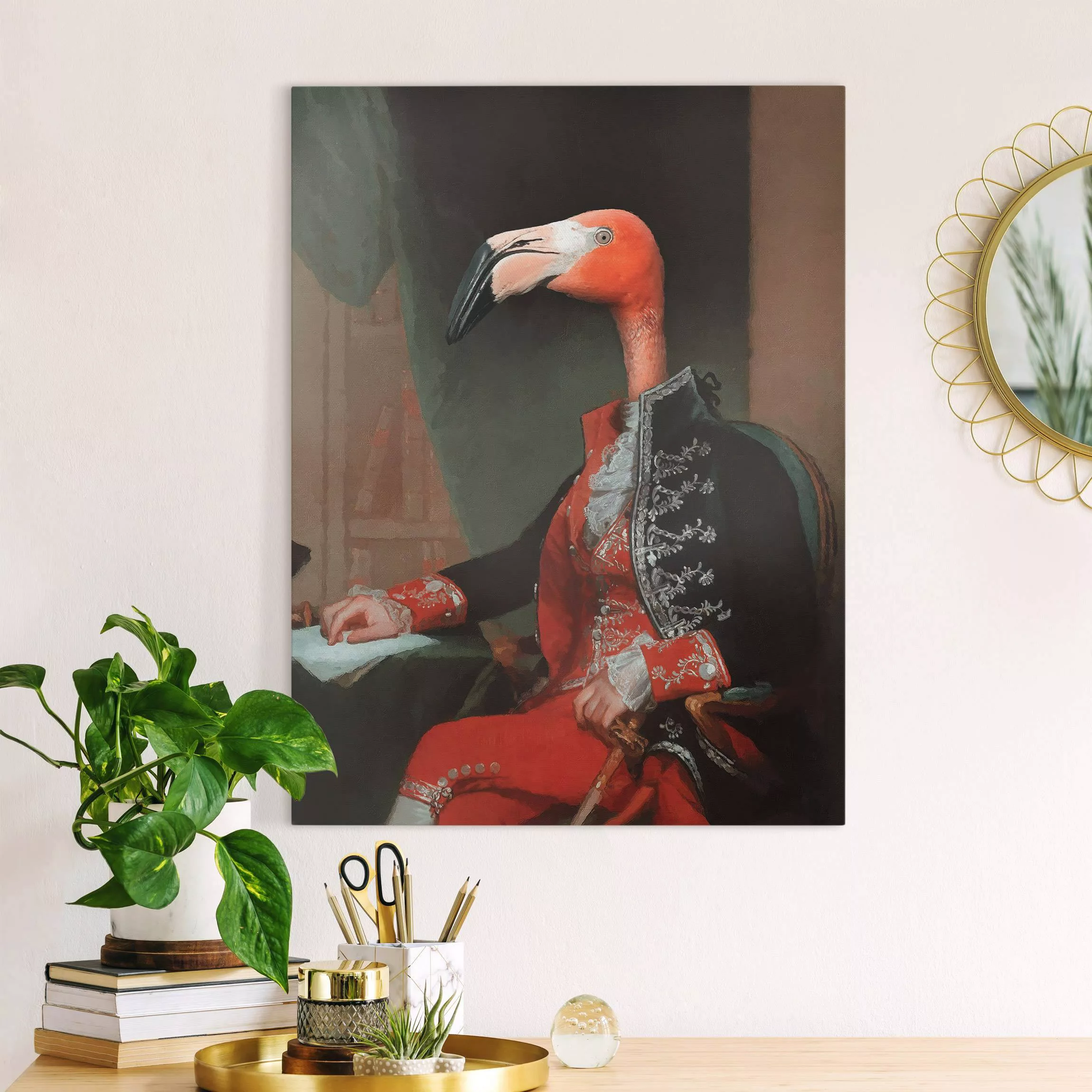 Leinwandbild Lord Flamingo günstig online kaufen